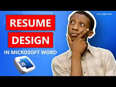 How to Design Best Resume in MS Word for Free (2024 DESIGN)