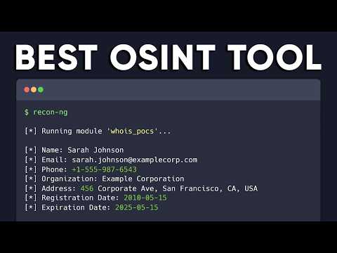 This is The Best OSINT Tool I've Ever Used!