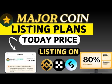 MAJOR Airdrop NEW UPDATE📢 | Major Listing Date | Major Coin Withdrawal | Major Token Price💸