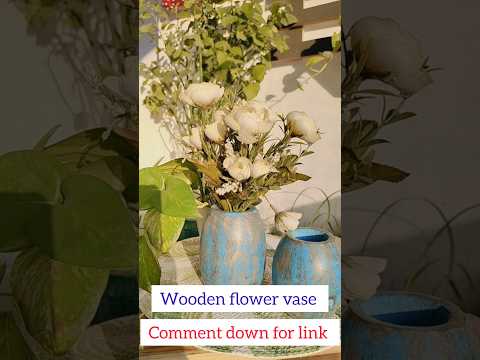 Wooden flower vase #home #viralshort #meeshohaul #meesho #meeshoapp #ytshort