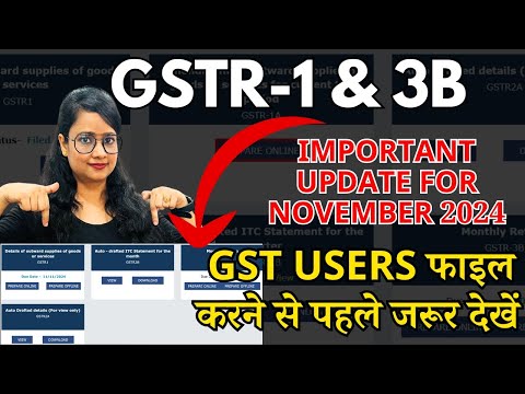 GSTR-1 & 3B Important update, Do not file GST Returns in November 2024 before watching this video