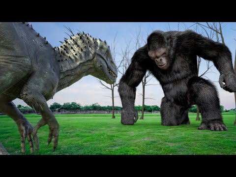 Dinosaur Attack | Indominus Rex Vs King Kong | New Hollywood Movie #2024 | Jurassic Park 4 #125