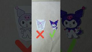 Perfect  Kuromi 💕 Sanrio Cut! ✂️ Using Scissor easy crafts#shortvideo #art  #diy  #shorts  #crafts