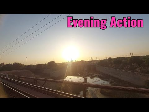 Evening Action: High Speed Station Skipping And Crossing With Trains