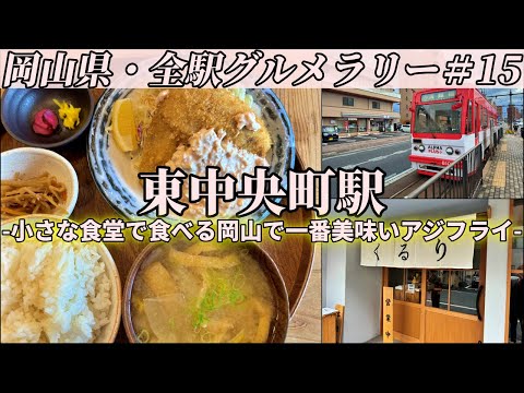 【東中央町駅】町の小さな食堂で食べる、絶品タルタルにまみれた岡山で1番美味いアジフライ【岡山県・全駅グルメラリー#15】