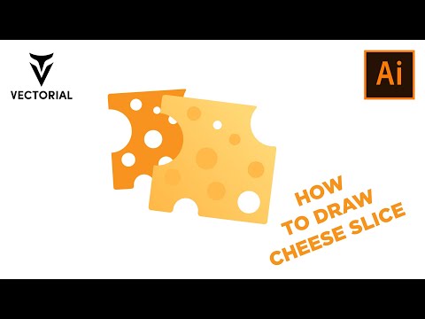 How to draw Cheese slice vector in Adobe Illustrator