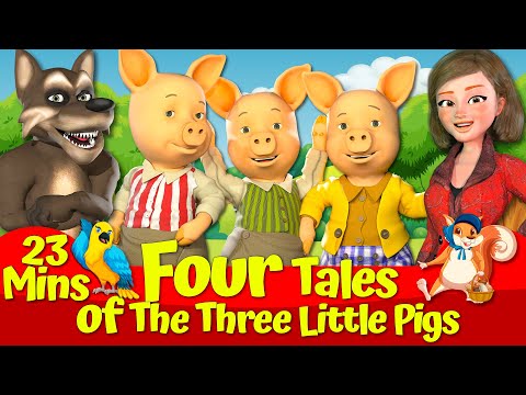 🔴The Three Little Pigs And The Big Bad Wolf 🔴🐷🐺 I Four Tales I English Fairytales for Kids 🌟