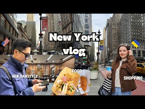 NYC vlog | Korean hair salon in NYC | Winter village #internationalcouple #nyc