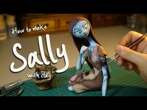 How to make Sally from The Nightmare Before Christmas with clay