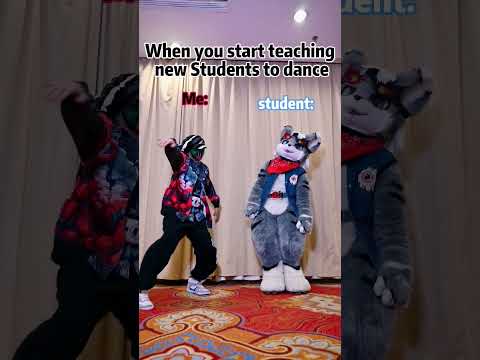 When you are starting to teach a new student to #dance #fursuiter #fursuit #furry