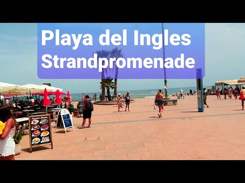 Gran Canaria Playa del Ingles Strandpromenade 4K