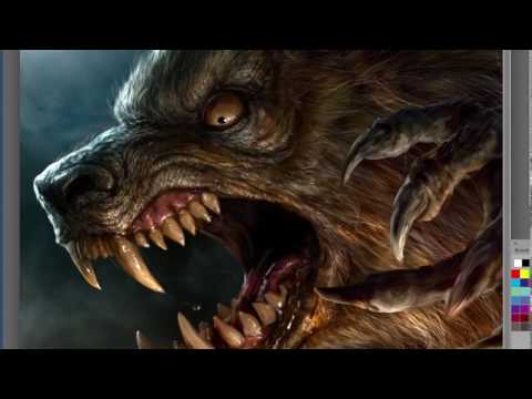 Speed Paint WEREWOLF concept art techniques.