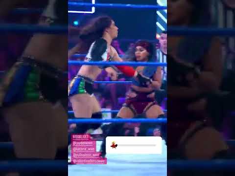 Yulisa Leon and Valentina Feroz vs Kayden Carter and Katana Chance in WWE NXT Diva Match  #shorts