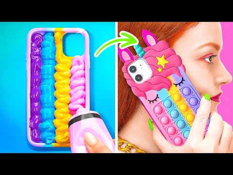 UPGRADE YOUR PHONE || Cool 3D Pen And Hot Glue Crafts by 123 GO! Planet