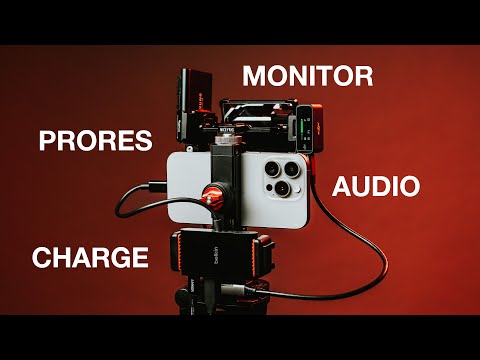 iPhone 15 Pro Rig (ProRes, Audio, Monitor, Charging)