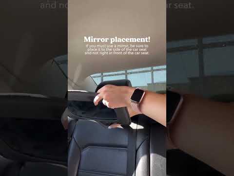 Using a mirror in the car for your baby? Make sure it's in the safest spot! #babysafety #carseat