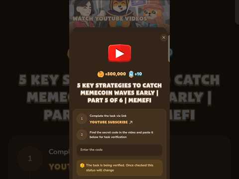 5 Key Strategies to Catch Memecoin Waves Early | Part 5 of 6 | MemeFi #memefitodaycombo