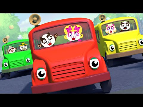 Hop On the Bus! Sing Along to Wheels on the Bus | Panda Bo Nursery Rhymes & Kids Songs