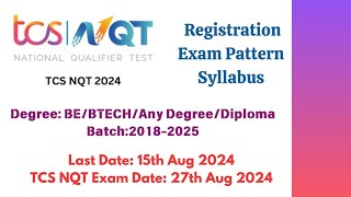 TCS National Qualifier Test (NQT) 2024 | Exam Pattern | Complete Syllabus |