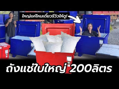 ถังแช่ 200ลิตร ใส่น้ำแข็ง4-5กระสอบ ใหญ่แค่ไหนเดี๋ยวรีวิวให้ดู | lalashopth