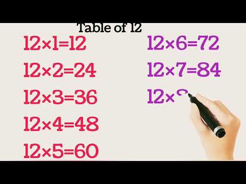 Table of 12 | Table of 13 | Multiplication Table of 12 and 13 | #tableof12 #tableof13