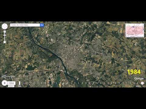 Trenton, New Jersey - Urban Sprawl Time Lapse