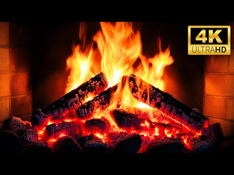 Relaxing Fireplace with Instrumental Christmas Music 24/7 🔥 Fireplace Christmas Music 🎄 Yule Log