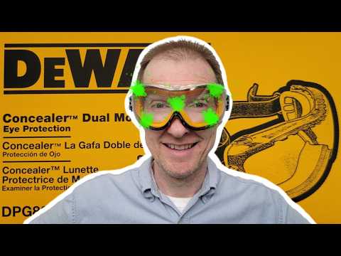 Dewalt Concealer Dual Mold Goggle Initial Review