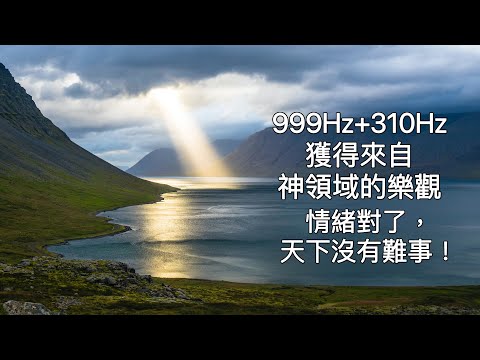 999Hz(連結神識)+310Hz(希望樂觀):999 Hz 頻率能量是一個奇妙的能量帶，加強療癒和提升。提高通靈能力，幫助訪問和連接天使領域。310Hz  具有從逆境中崛起並學到經驗的能力。