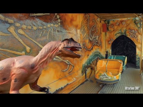 Carnival Dinosaurs Dark Ride | Is it worth $5 to ride? Helium Balloon Ride