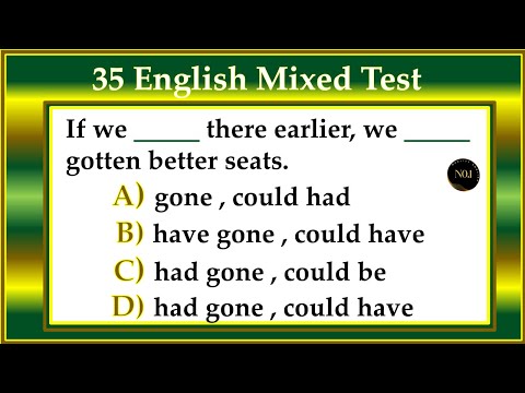 35 Mixed Tenses Test | Present Past Future | English All Tenses Mixed Quiz | No.1 Quality English