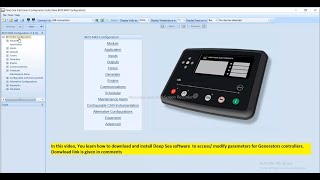 How to download and install Deep Sea (DSE) Software for Generators to access & modify  parameters.
