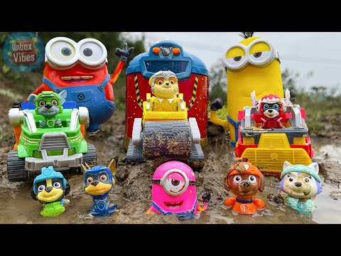 CLEAN UP Muddy DESPICABLE ME 4 Satisfying with Unboxing Paw Patrol Rubble & Crew Toys