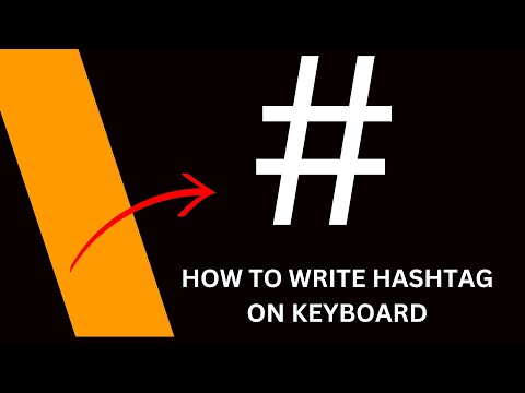 how to write hashtag on keyboard