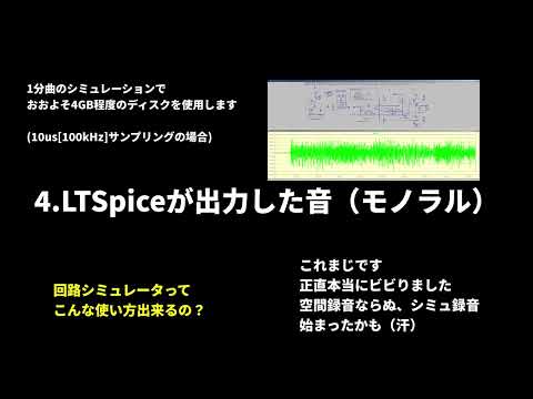 LTSpiceを使ってアンプ回路の音を録音出来るか検証の結果がすごかった！