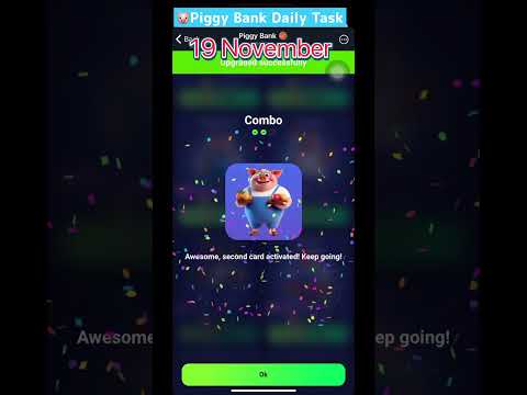 🐷Piggy Bank Daily Combo | 19 November #piggybank #daily #combo #Today #19november  #telegram #game