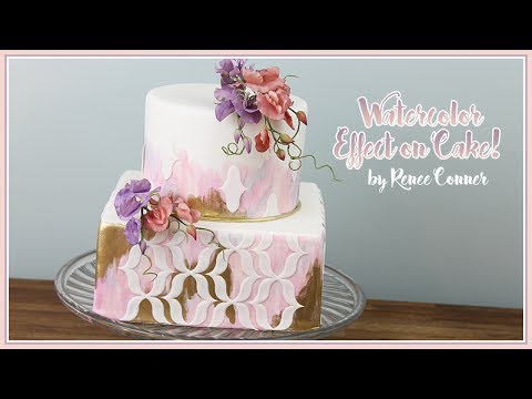 Boho Watercolor Cake | Renee Conner