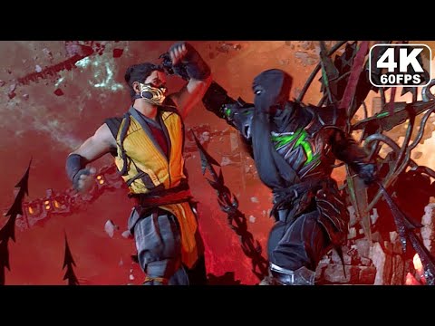 Scorpion Vs Noob Saibot Fight Scene 4K - Mortal Kombat 1 Khaos Reigns