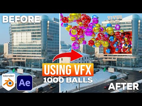 How To Create CGI 1000 Flying Balls VFX In Blender | Blender VFX Tutorial