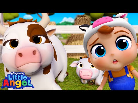 Farm Animals Song | Little Angel And Friends Kid Songs