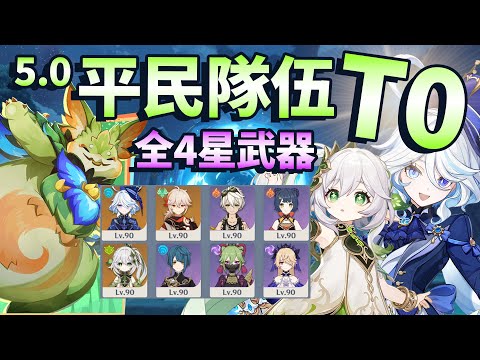 【原神】5.0深淵 草神&水神 國家隊