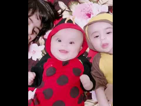 Haleema Aleena playing with Azan Anabia Fun with siblings | Urooj khan vlogs 27jp