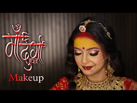 Maa Durga Makeup Tutorial step by step Hindi | Durga Mata makeover | Agomoni Makeup | sumansi Sahgal