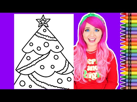 Coloring a Christmas Tree Coloring Page | Crayola Crayons