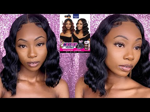 Affordable Crimped Lace Front Wig Review + No Glue Lace Front Wig Tutorial