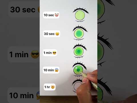 How to Draw Anime Eye in 10sec, 1min, 1hr #shorts