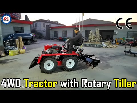 Wholesale of Efficient 4WD Mini Tractor with Rotary Tiller for Farming and Gardening