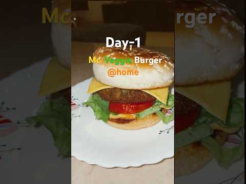 Mc veggies burger at home day -1 30 days food recipes challenge #food #foodie #recipe #challenge