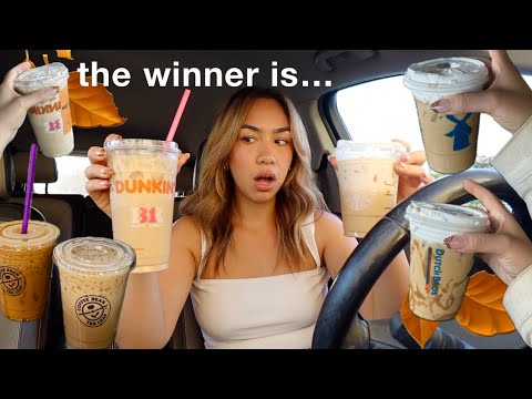 Ultimate Fall Drinks Taste Test! Dunkin', Dutch Bros, Starbucks & More!