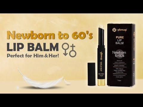 The Best Unisex Vegan Lip Balm | HK Glowup Newborn to 60's | Achieve Hydrated Lips for 12 Hours Long